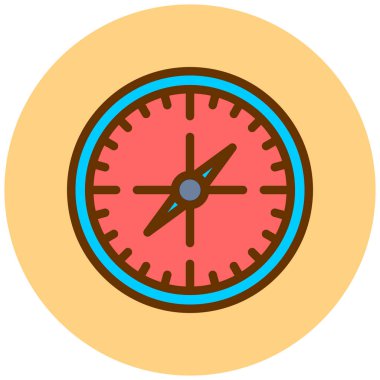 Pusula. Web simgesi basit illüstrasyon