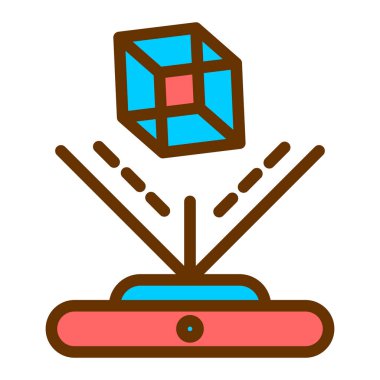 Bir kutu simgesinin vektör illüstrasyonu