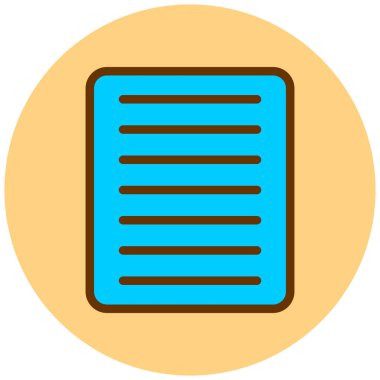 Belge. Web simgesi basit illüstrasyon