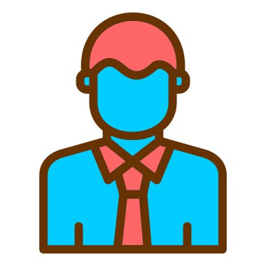 Adamım. Web simgesi basit illüstrasyon