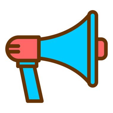 Megafon. Web simgesi basit illüstrasyon