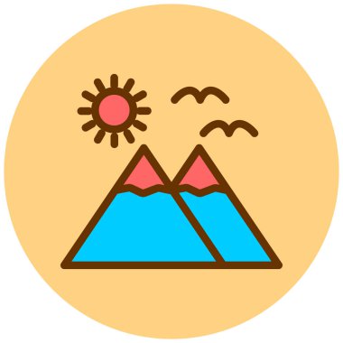 dağ simgesinin vektör illüstrasyonu