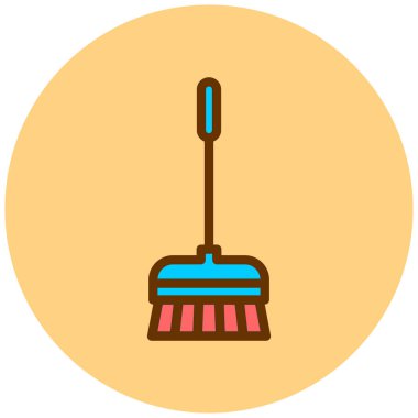 Süpürge. Web simgesi basit illüstrasyon
