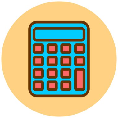 Hesap makinesi. Web simgesi basit illüstrasyon