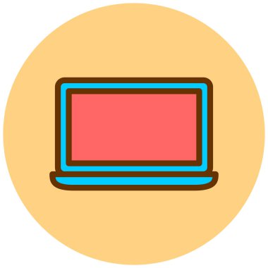 Bilgisayar. Web simgesi basit illüstrasyon