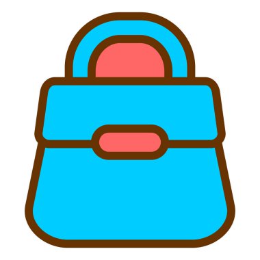 Çanta. Web simgesi basit illüstrasyon