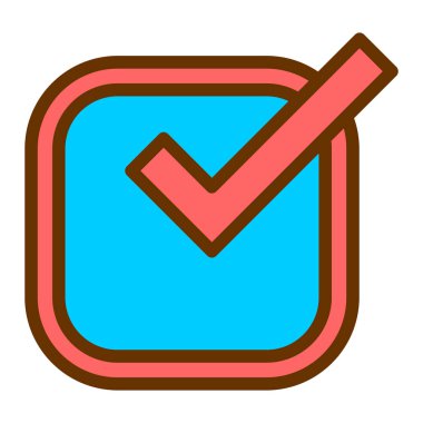 İşaretleme simgesi vektör illüstrasyonunu kontrol et