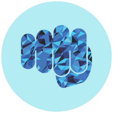 yumruk simgesi, vektör illüstrasyonu basit tasarım