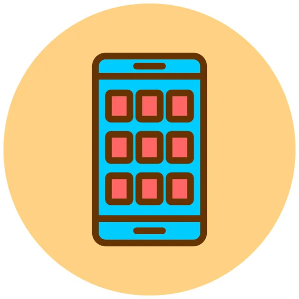 Mobile Phone Web Icon Simple Illustration — стоковый вектор