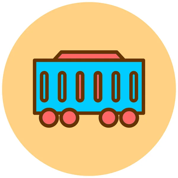 Trolley Web Symbol Einfache Illustration — Stockvektor