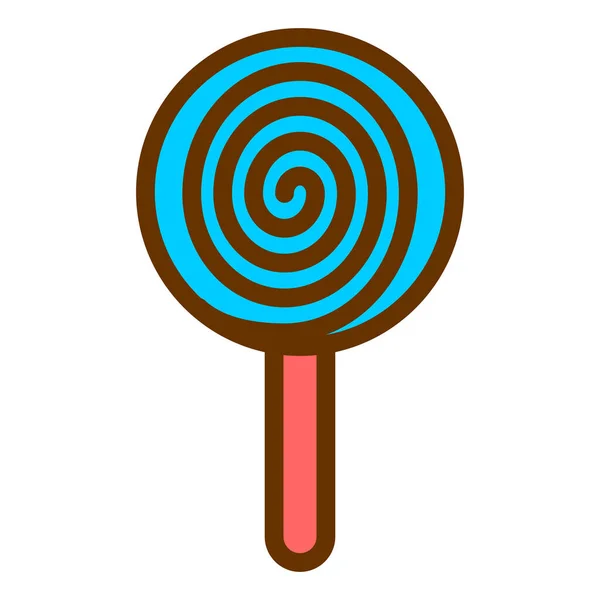 Een Lolly Web Icoon Eenvoudige Illustratie — Stockvector