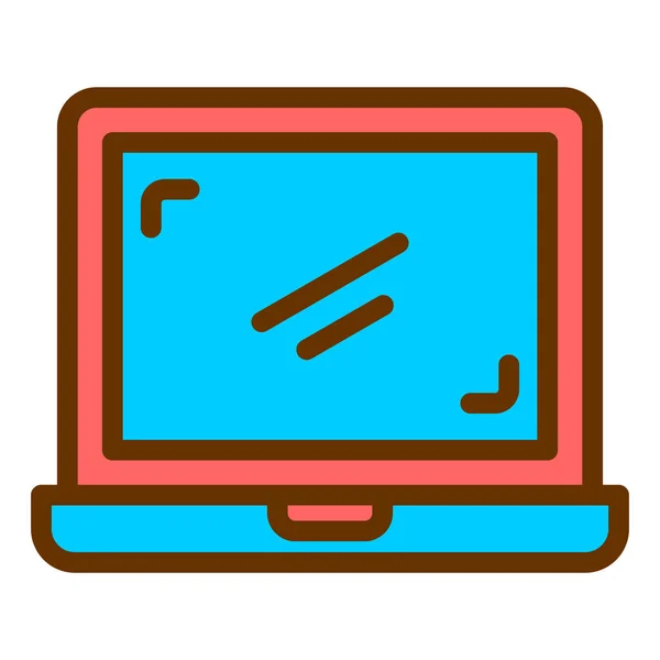 Laptop Icono Web Ilustración Simple — Vector de stock