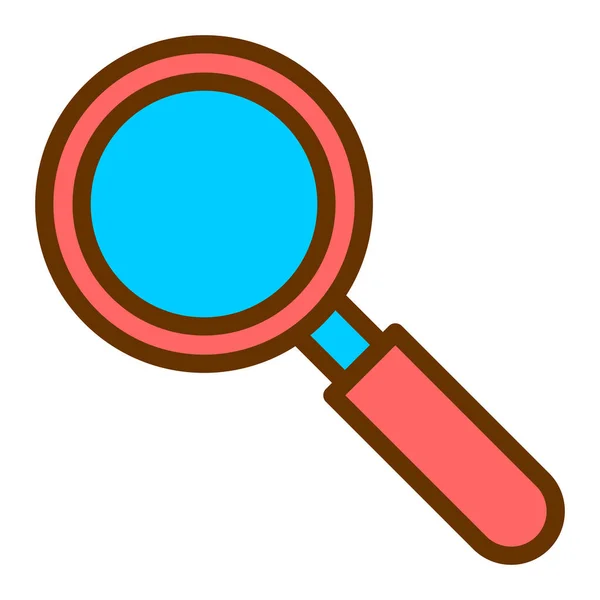 Μεγεθυντικό Διάνυσμα Εικονιδίου Σύμβολο Υπηρεσίας Αναζήτησης Απομονωμένη Απεικόνιση Συμβόλων Περιγράμματος — Διανυσματικό Αρχείο