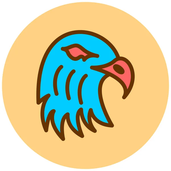 Águila Icono Web Ilustración Simple — Vector de stock