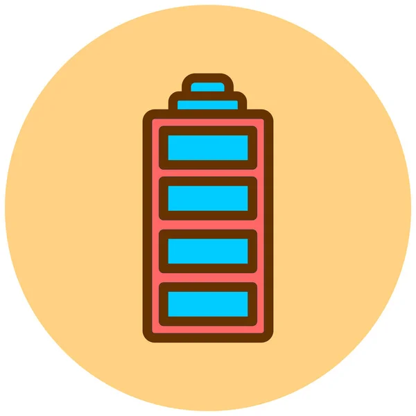 Batterie Web Symbol Einfache Illustration — Stockvektor