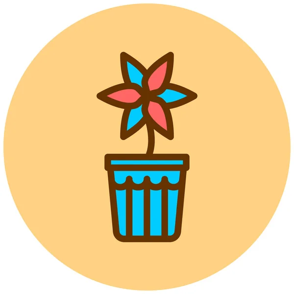 Květina Webová Ikona Jednoduchá Ilustrace — Stockový vektor