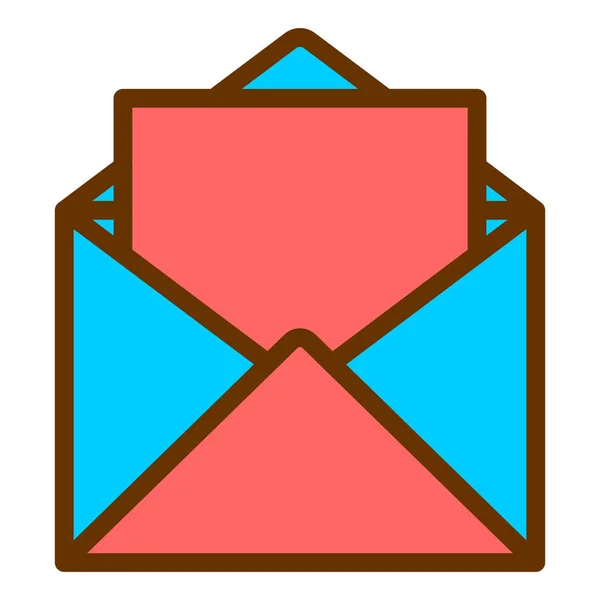 Enveloppe Avec Icône Vectorielle Message — Image vectorielle