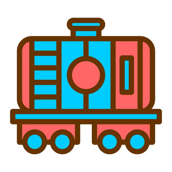Train Icon Vector Outline Illustration Isolated Graphic Web Design — Stockvektor