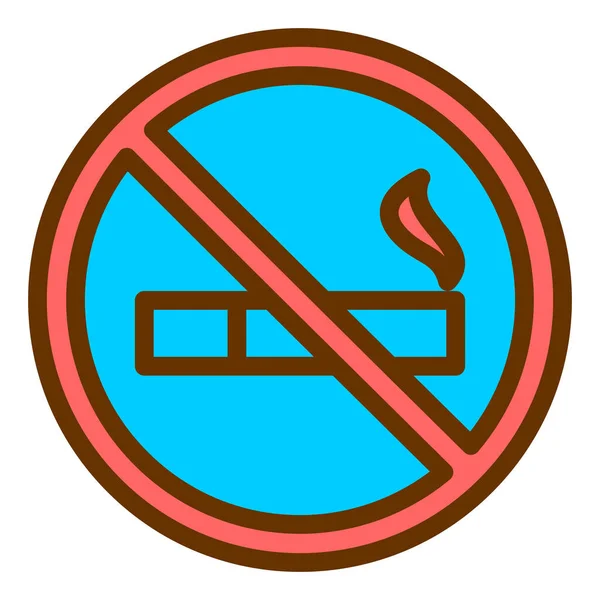 Keine Raucherikone Einfache Illustration Ohne Zigarettenvektorsymbole Für Das Web — Stockvektor