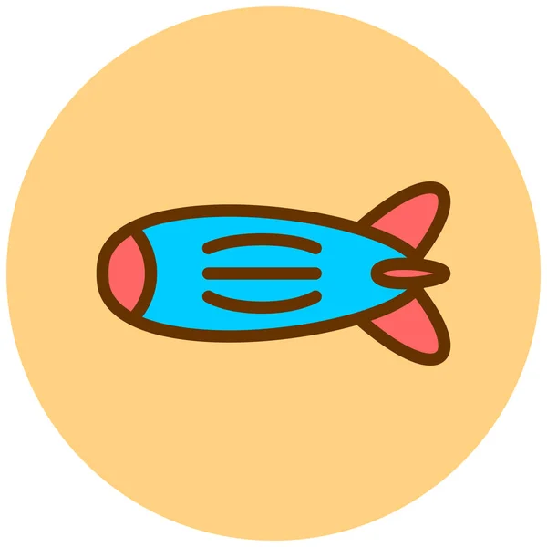 Poisson Icône Web Illustration Simple — Image vectorielle