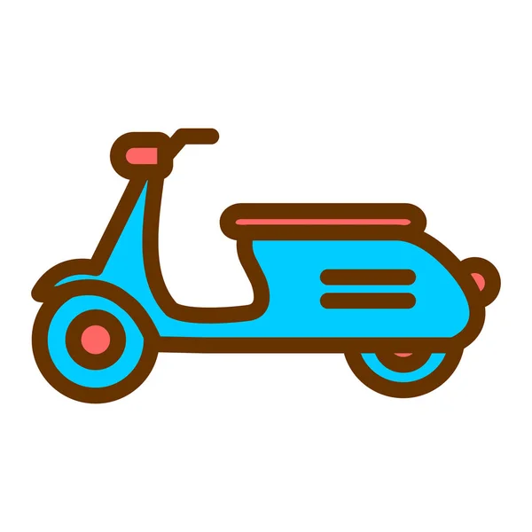 Scooter Icona Web Semplice Illustrazione — Vettoriale Stock