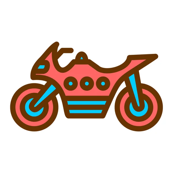 Icono Motocicleta Vector Ilustración — Archivo Imágenes Vectoriales