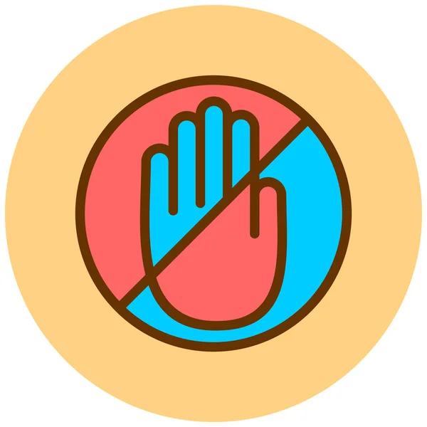 Stop Sign Icon Απομονωμένο Διανυσματική Απεικόνιση — Διανυσματικό Αρχείο