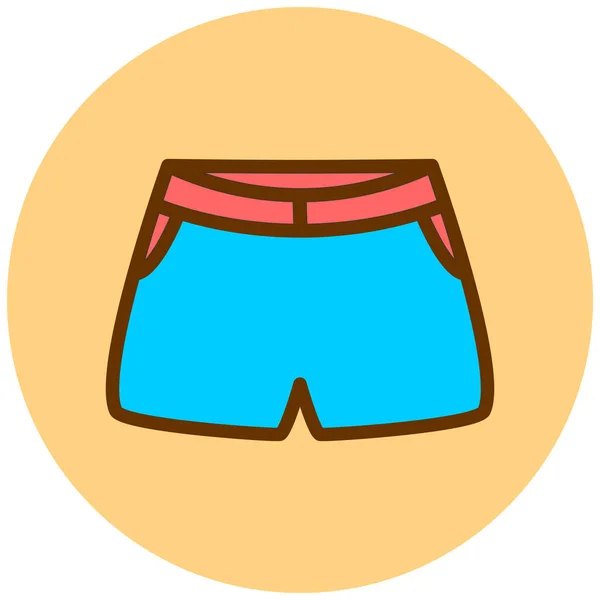 Shorts Web Symbol Einfache Illustration — Stockvektor