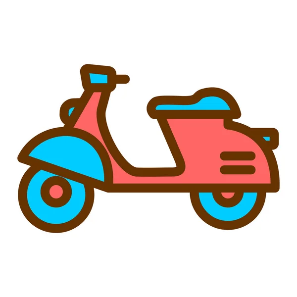 Scooter Ícone Web Ilustração Simples — Vetor de Stock