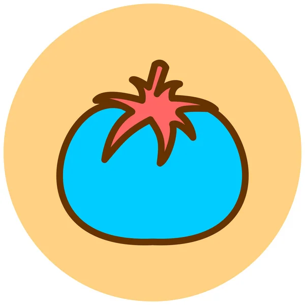 Pomidor Ikona Web Prosta Ilustracja — Wektor stockowy