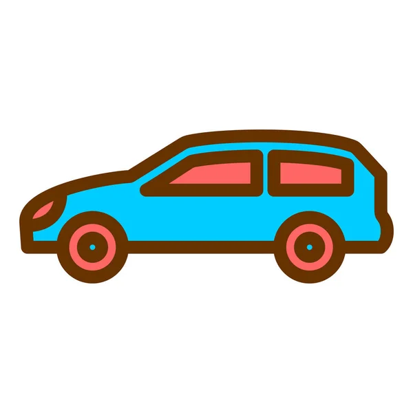 Icono Del Vehículo Coche Esquema Ilustración Los Iconos Vector Camión — Archivo Imágenes Vectoriales