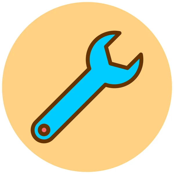 Wrench Icon Vector Illustration — Stock Vector