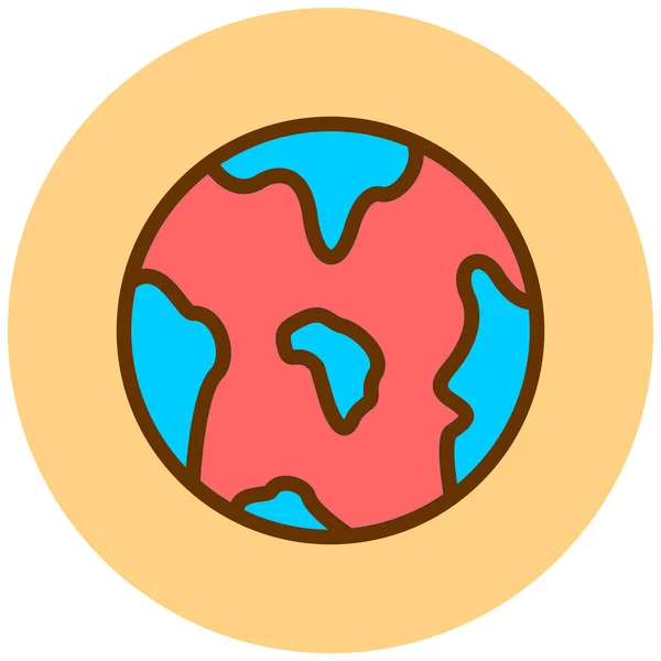 Welt Web Symbol Einfache Illustration — Stockvektor