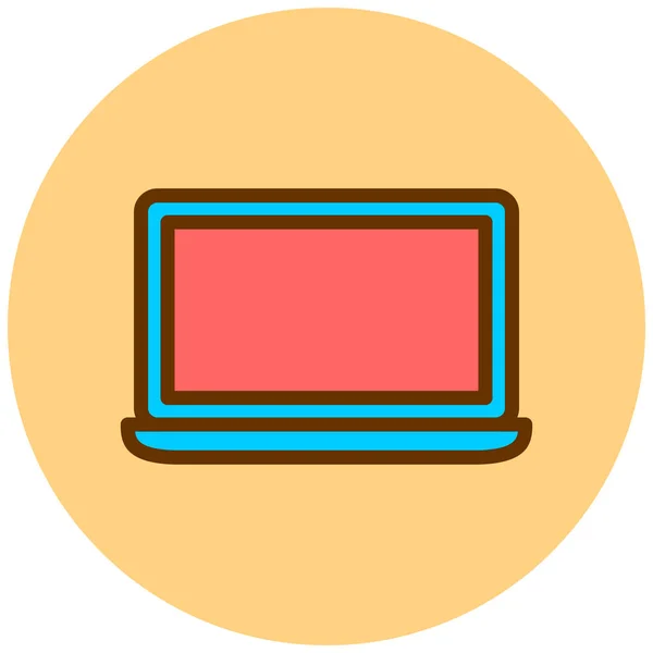 Laptop Icono Web Ilustración Simple — Archivo Imágenes Vectoriales