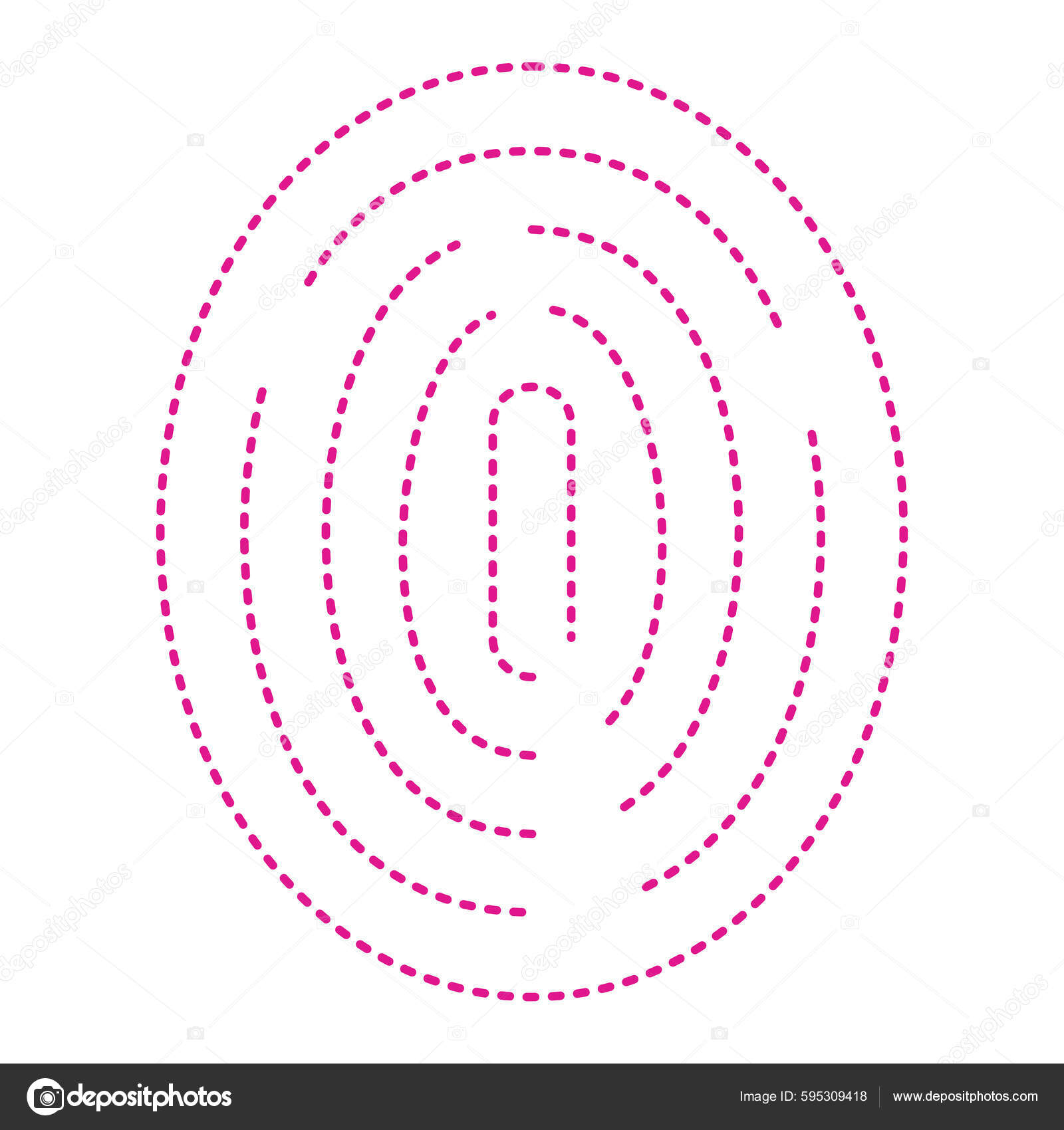 Vector Illustration Circle Number Pink Dotted Line Stock Vector by ...