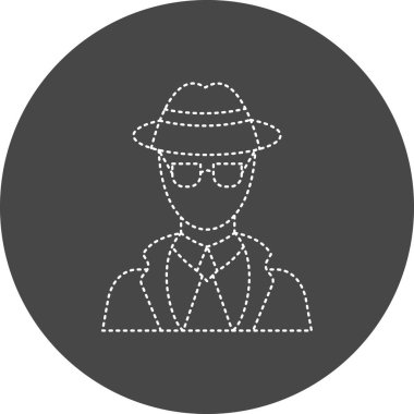 spy man, web icon simple illustration