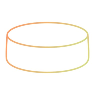 vector illustration of single isolated object of food and ball symbol