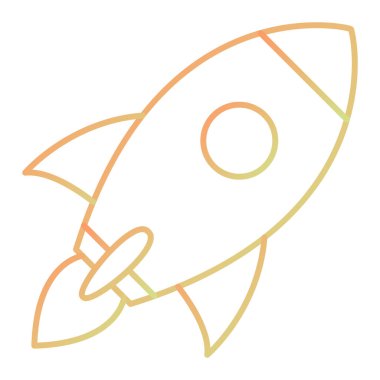 roket ikonu vektör illüstrasyonu