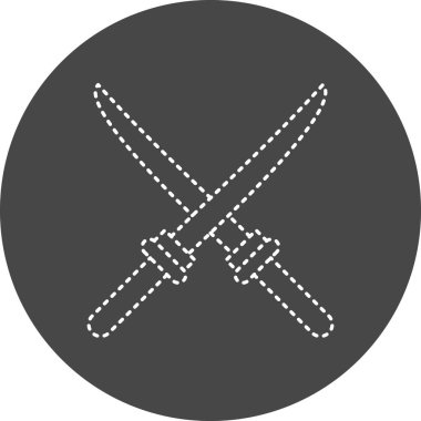 Katana modern simge vektör illüstrasyonu