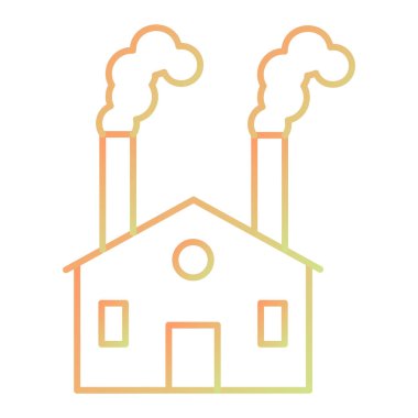 Bir fabrika binasının vektör çizimi