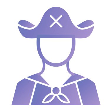 cowboy hat icon. simple illustration of police officer vector icons for web
