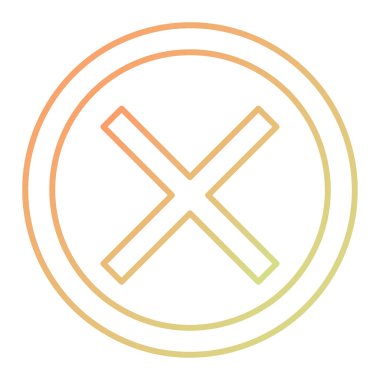 Simge vektör illüstrasyonunu iptal et