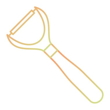 hand drawn doodle icon of a wrench