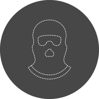 Kar maskesi simgesinin vektör illüstrasyonu 