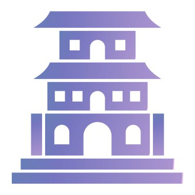 Bina. Web simgesi basit illüstrasyon