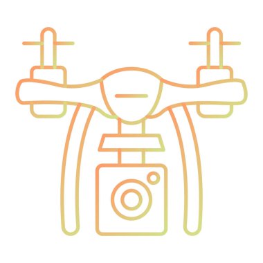 drone camera icon. flat illustration of delivery helicopter vector icons for web