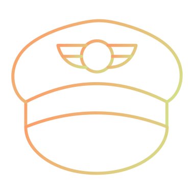 pilot cap icon vector illustration