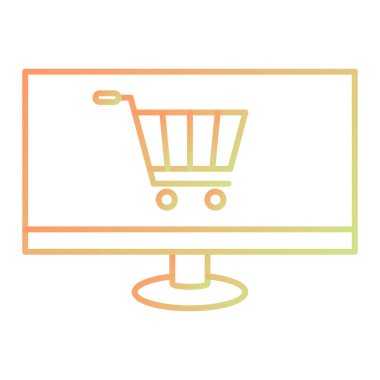 Alışveriş arabası ikonu. vektör illüstrasyonu