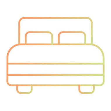 yatak ikonu vektör illüstrasyonu