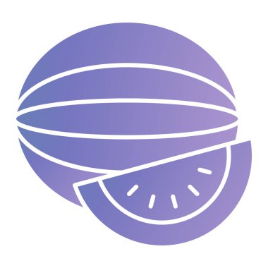 Taze meyve ikonu. beyaz arkaplanda izole edilmiş dilim vektör illüstrasyonu çizgi filmi